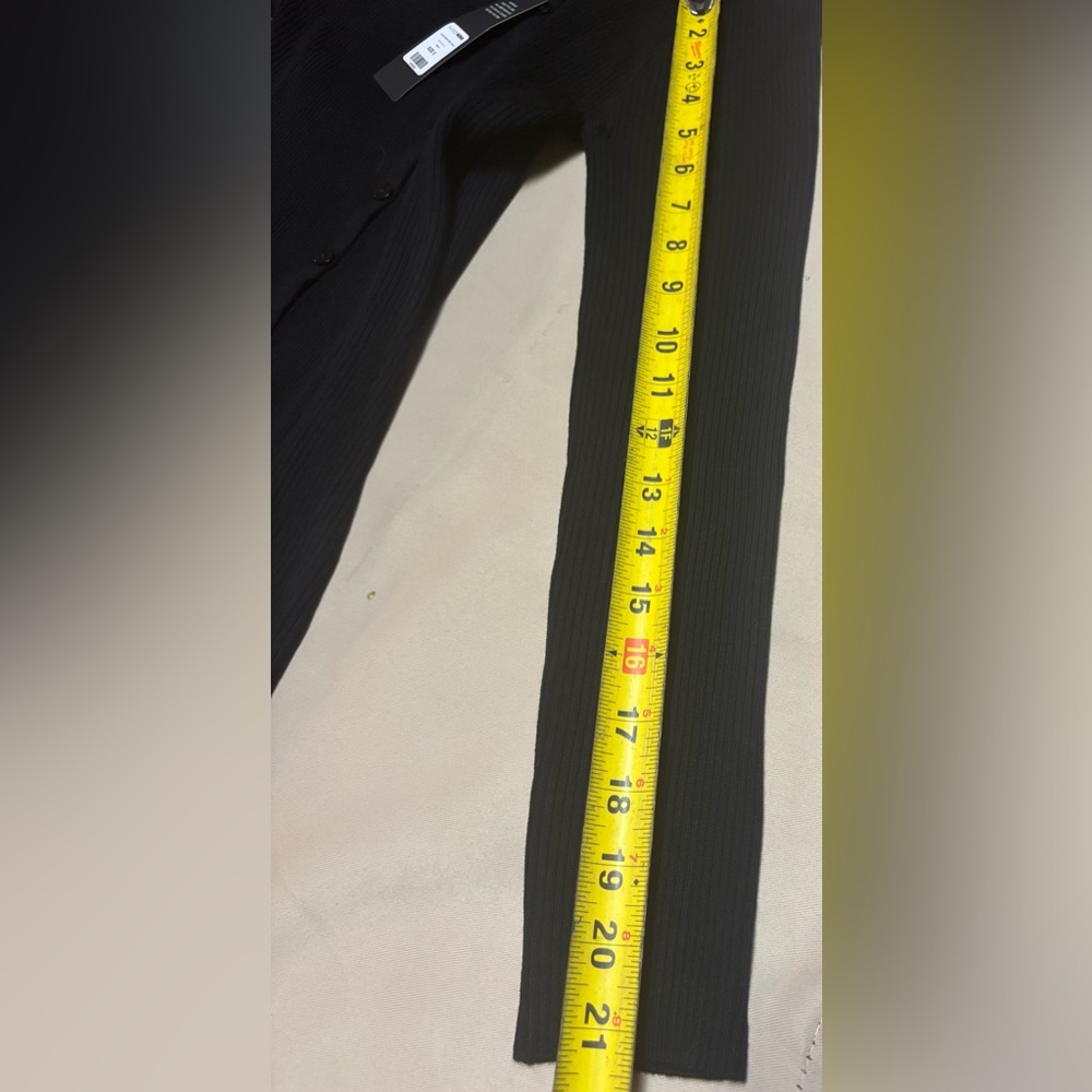NEW Fashion Nova Women Small Ribbed Maxi Dress Long Sleeve Black Button Up Slit - Picture 10 of 13